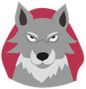 badwolf.mk лого од волк како носи црвена наметка